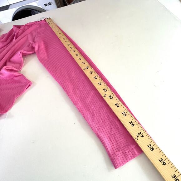 Jenni NEW Womens Long Sleeve Night Shirt PJ Top Size M Pink Tease Notched V-Neck - Picture 4 of 6